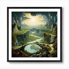 Landscape Of A River Art Print