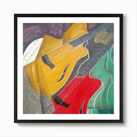 Guitars & Music Art Print