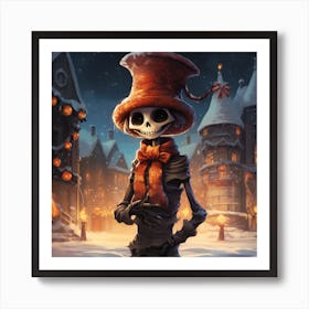 Merry Christmas! Christmas skeleton 5 Art Print