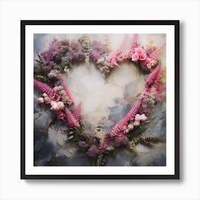 Heart Shaped Flower Arrangement Art Print