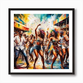 Carnival Dancers Art Print