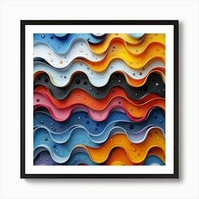 Colorful Paper Art 1 Art Print