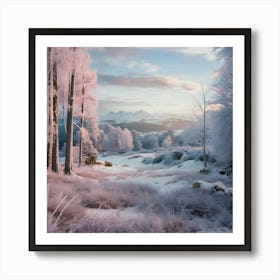 Frosty Landscape Art Print