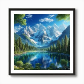 Lake In The Mountains 57 Art Print