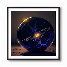 Leonardo Diffusion A Shining Ball Sun Magic Galaxy 0 Art Print