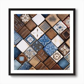 Mosaic Tile Wall Art Print