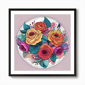 Roses In A Vase Poster