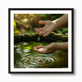 Stockcake Hands, Water, Ripple 1718935803 2 Art Print