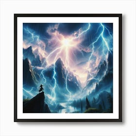 Lightning In The Sky 21 Art Print