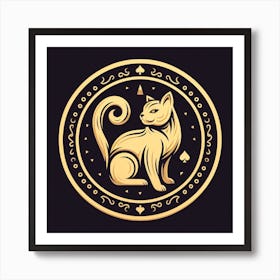 Cat In A Circle 7 Art Print