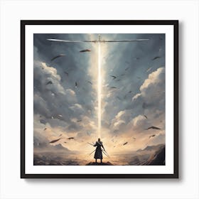 0 The Swords Is Fallen From The Sky Esrgan V1 X2plus Art Print