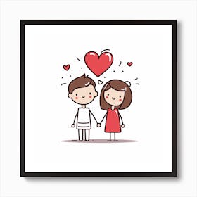 Couple Holding Hands 1 Art Print