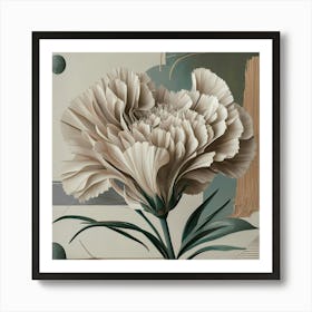 Carnation Motherhood Abstract Wall Design 3 Art Print