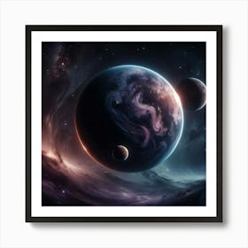 Planets In Space 3 Art Print