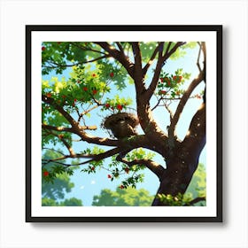 Owl In The Tree Art Print