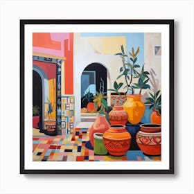 Moroccan Pots And Archways 2 Art Print