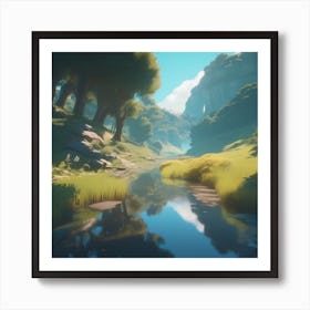 River In The Mountains 8 Art Print