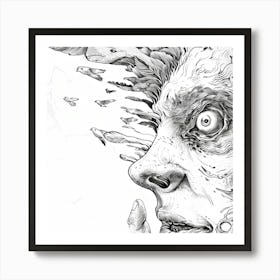 Man'S Head Art Print