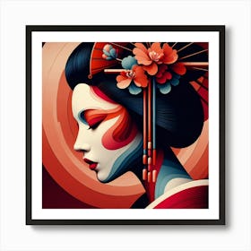 Japan Geisha Visual 107 Art Print