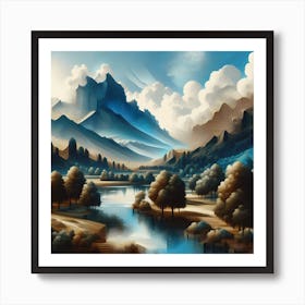 Landscape Painting 10 Art Print