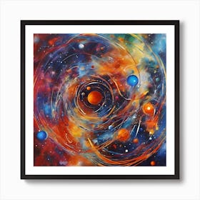 Galaxy Painting Art Print