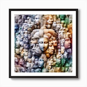 Egyptian Heads Art Print