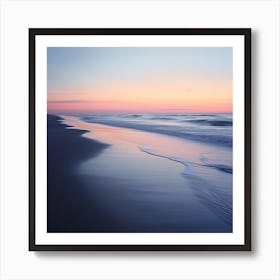 Calmness of the Beach at Sunset Art Print