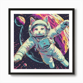 Cat In Space 6 Art Print