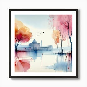 Taj Mahal Painting Art Print