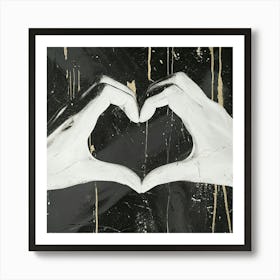 Hands Making A Heart Art Print