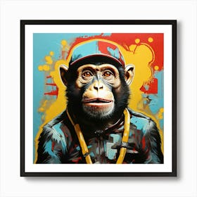 Pop Art graffiti Monkey Art Print