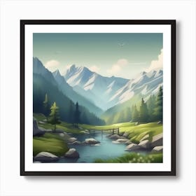 Landscape Painting 89 Art Print