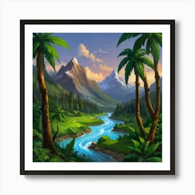 Jungle River Art Print