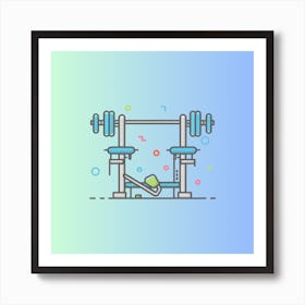 Illustration Of A Gym Art Print