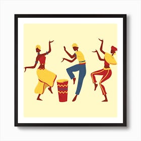 African Dancers Art Print