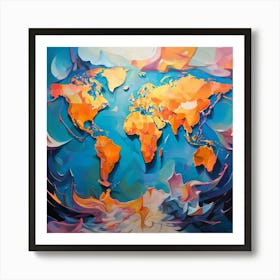 World Map 46 Affiche