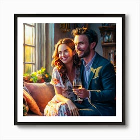 Man And A Woman Art Print