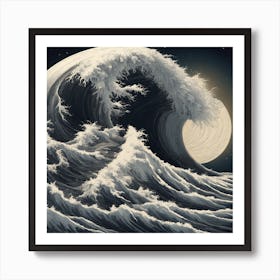 Great Wave Off Kanagawa 3 Art Print