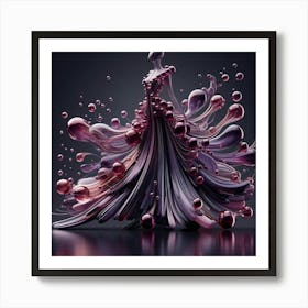 Dress Made Of Bubbles Art Print