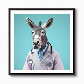 Doctor Donkey Art Print