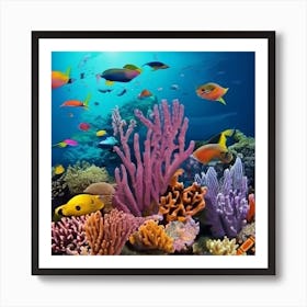 A Serene Underwater Scene Art Print