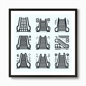 Escalator Art Print