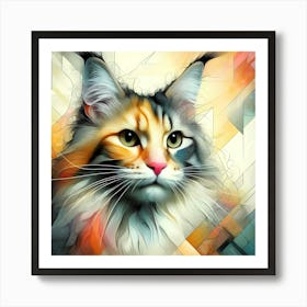 Feline Cat Creative Artwork Illustration 70 Art Print