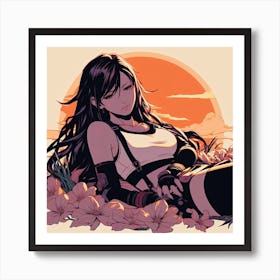 Tifa Laying Down Art Print