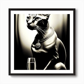 Sphynx Cat Art Print