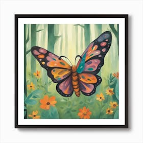 Butterfly In The Woods Art Print