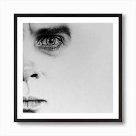 Nick Cave Pencil Drawing Half Series Minimal Black and White Traditional Art Art Print