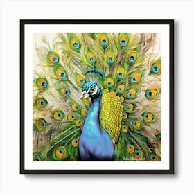 Peacock by Peter Ghetu 2024 Art Print