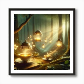 Tea In The Forest Art Print