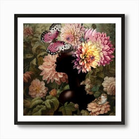 Romance In The Garden 1 Art Print